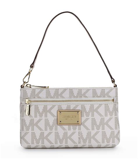 michael kors jet set signature large wristlet vanilla|michael kors wallet jet set.